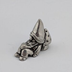 Basic Spirit Pewter Gnome Miniature Mushroom Figurine Nova Scotia Canada